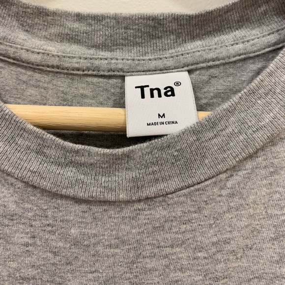 Grey TNA Laid Back Longsleeve crop top - Picture 8 of 10